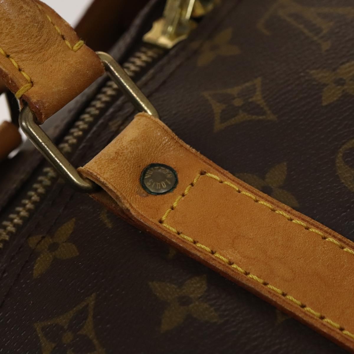 Louis Vuitton Keepall Bag Monogram Canvas, BROWN, CANVAS, Travel bag