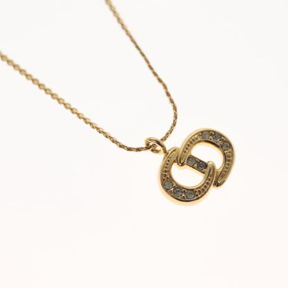 Christian Dior CD Pendant Necklace Gold-plated, GOLD, METAL, Necklace