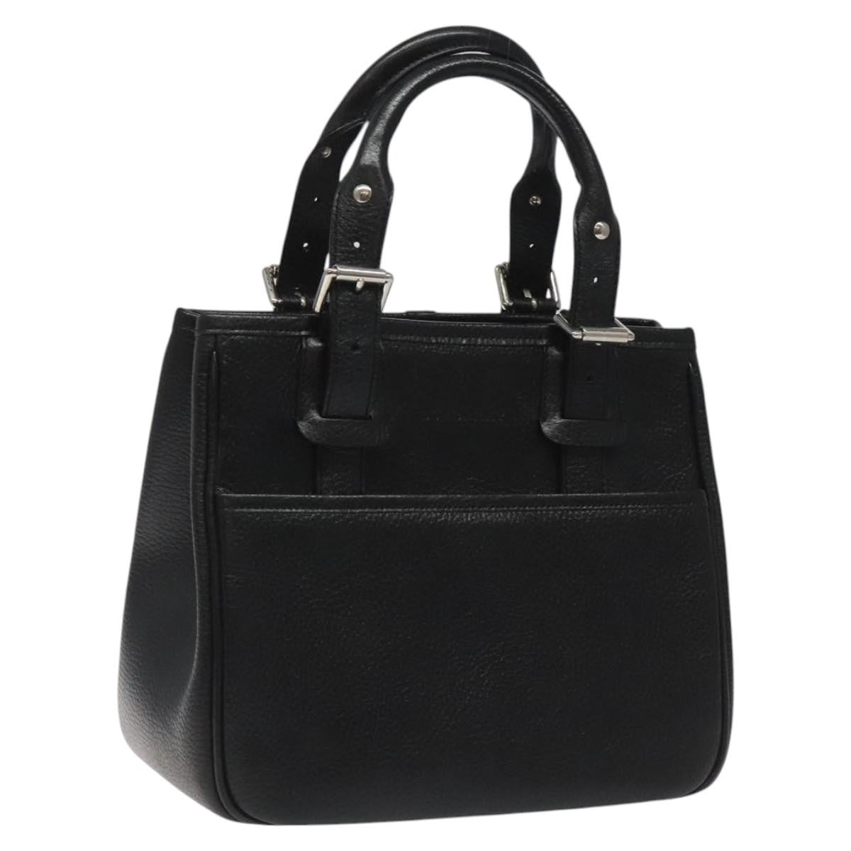 Burberry Vintage Handbag Leather, BLACK, LEATHER, Handbag