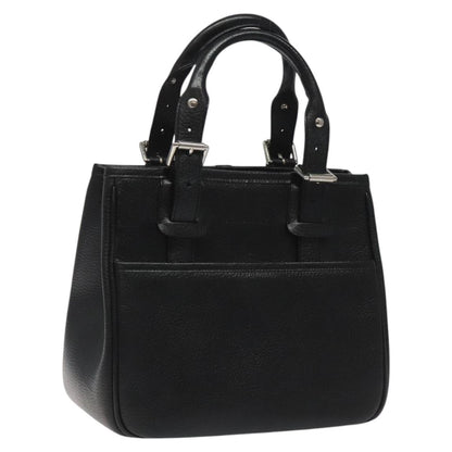 Burberry Vintage Handbag Leather, BLACK, LEATHER, Handbag