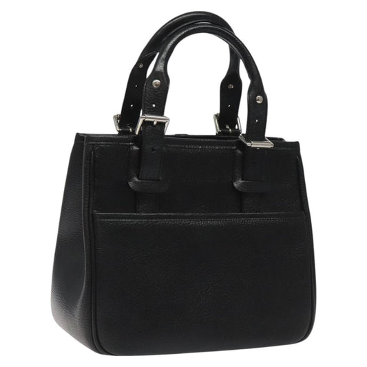 Burberry Vintage Handbag Leather, BLACK, LEATHER, Handbag