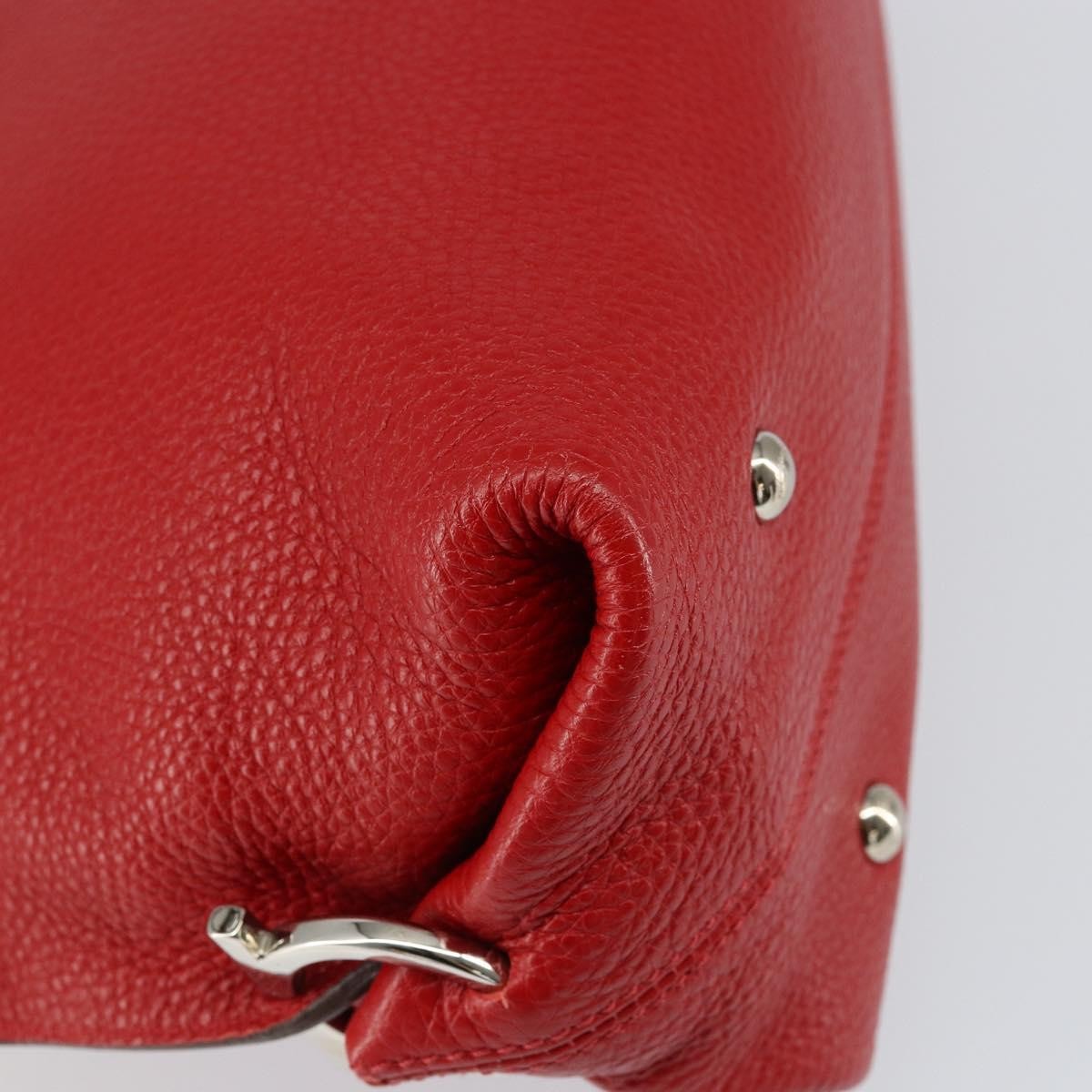 Salvatore Ferragamo Sofia Satchel Grainy Leather, RED, LEATHER, Handbag