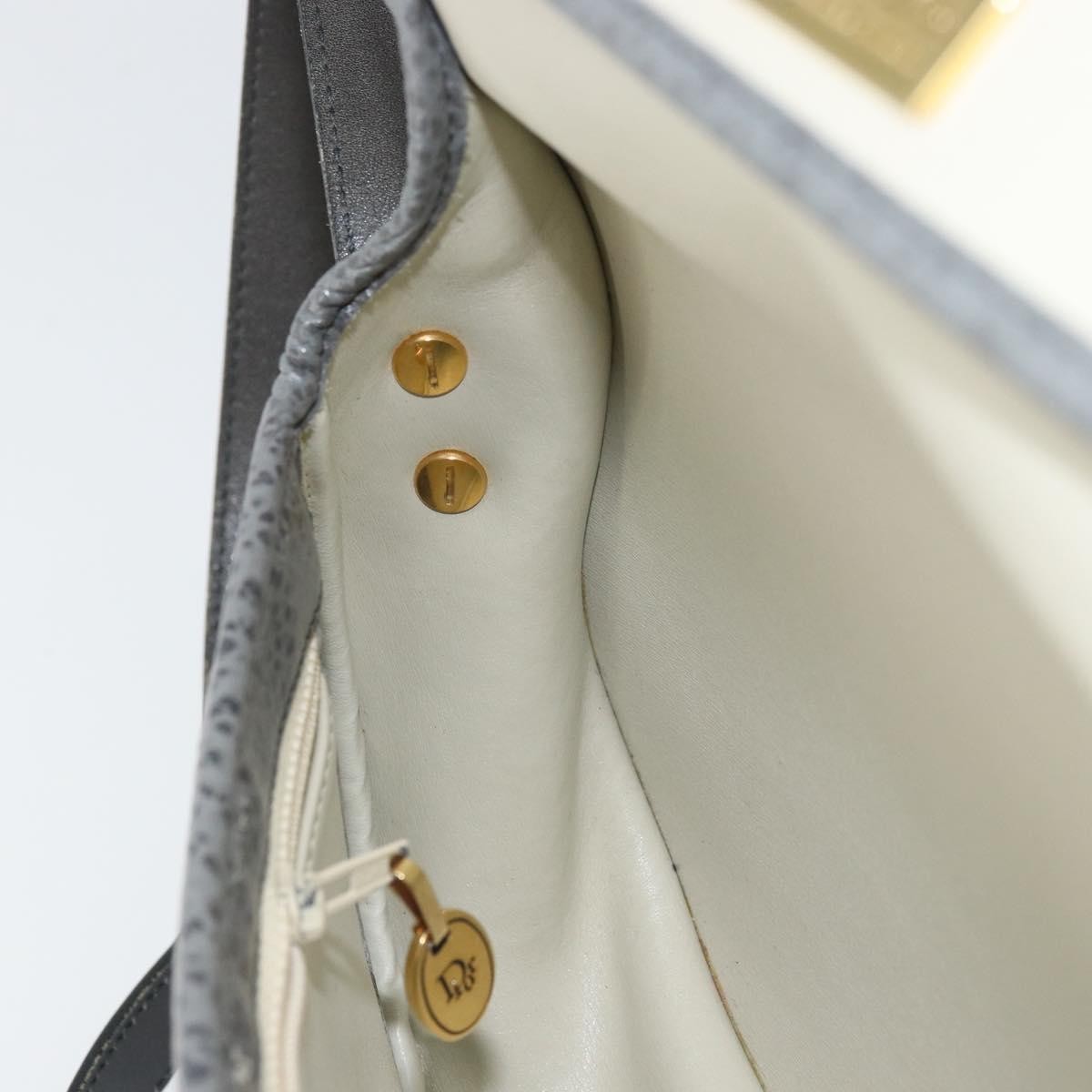Christian Dior CD Shoulder bag Leather, GRAY, LEATHER, Shoulder bag