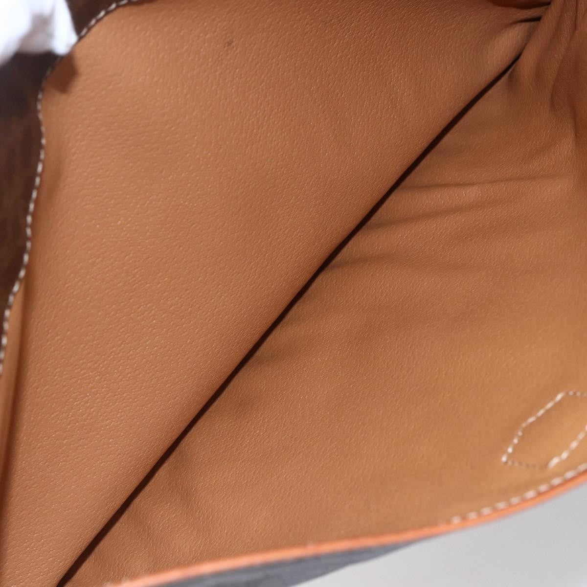 Celine Macadam Pochette Canvas, Brown, Canvas, Clutch
