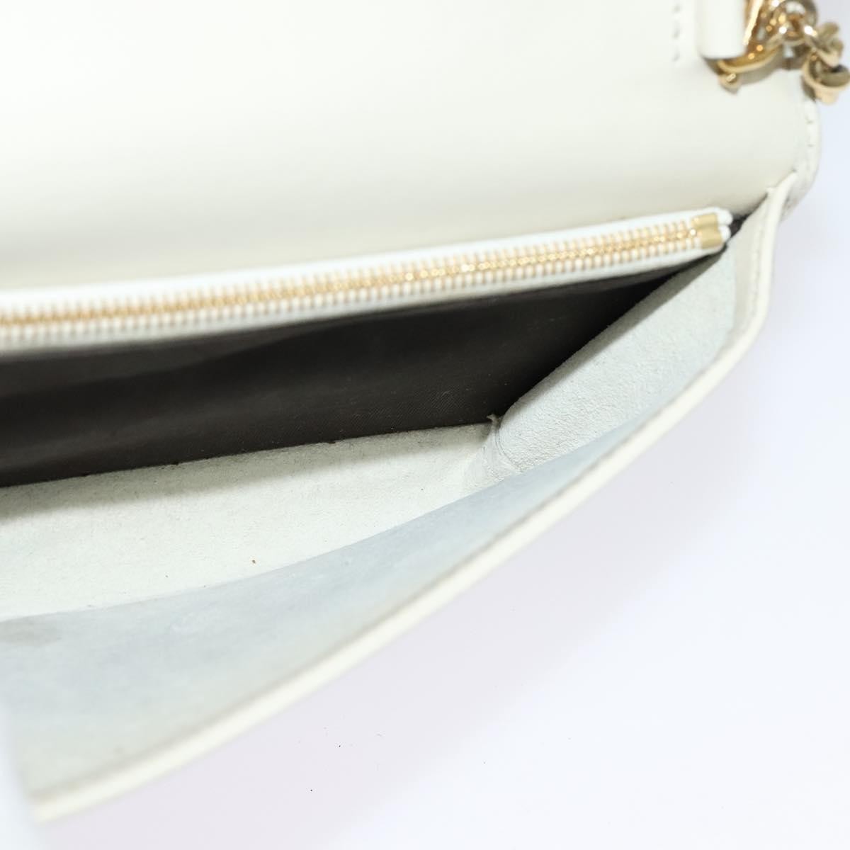 Gucci Horsebit 1955 Chain Wallet Leather, WHITE, LEATHER, Wallets