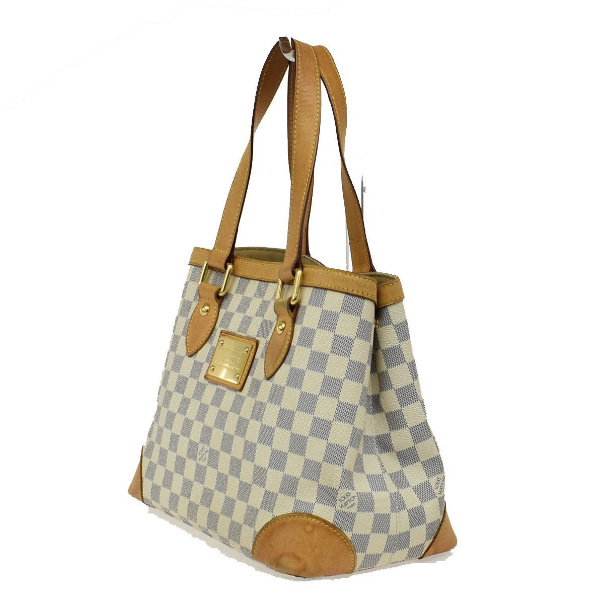 Louis Vuitton Hampstead Handbag Damier, WHITE, CANVAS, Shoulder bag