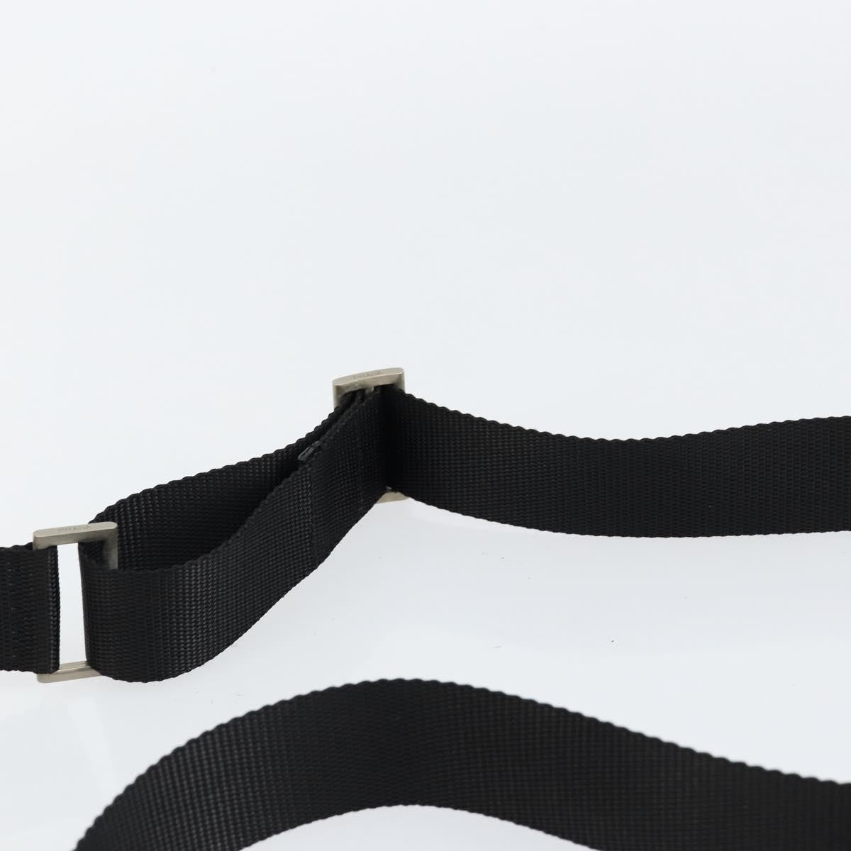 Prada Buckle Messenger Bag Tessuto, BLACK, NYLON, Shoulder bag