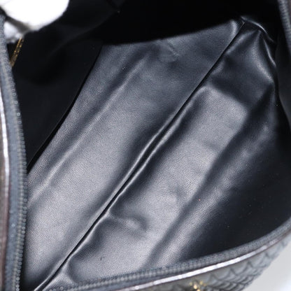Bally Vintage Handbag Quilted Leather, BLACK, LEATHER, Handbag