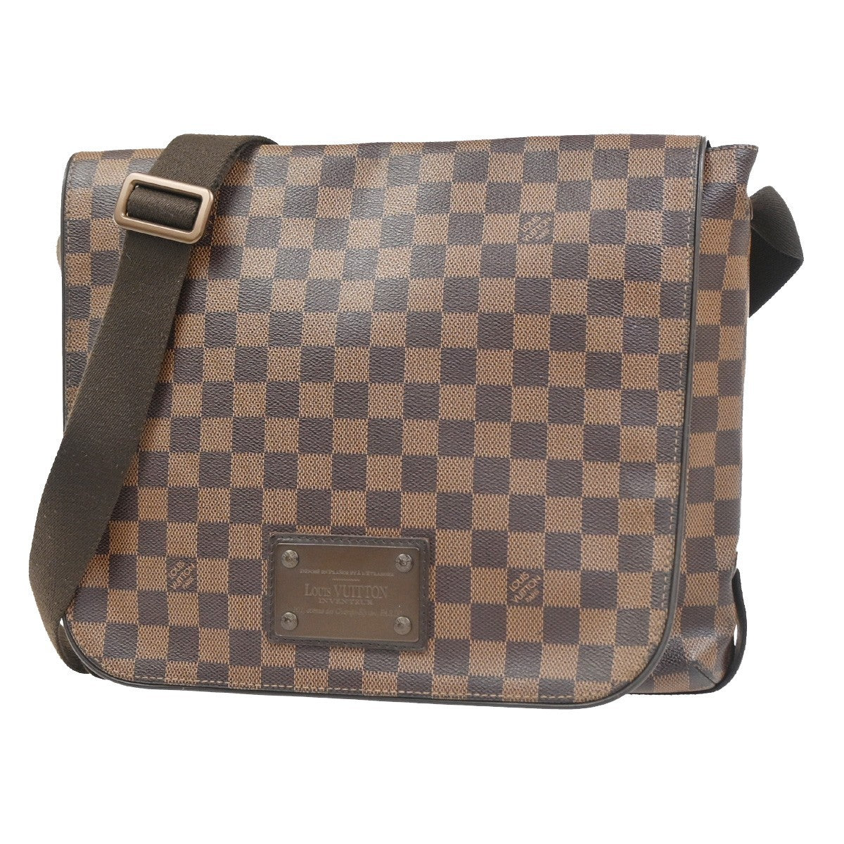 Louis Vuitton Brooklyn Handbag Damier, Brown, Canvas, Shoulder Bag