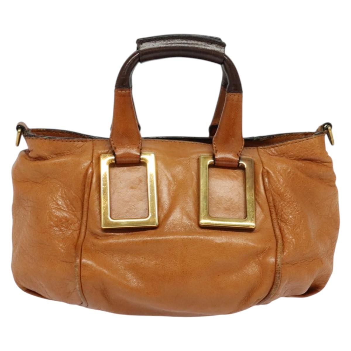 Chloe Ethel Handbag Leather, BROWN, LEATHER, Handbag