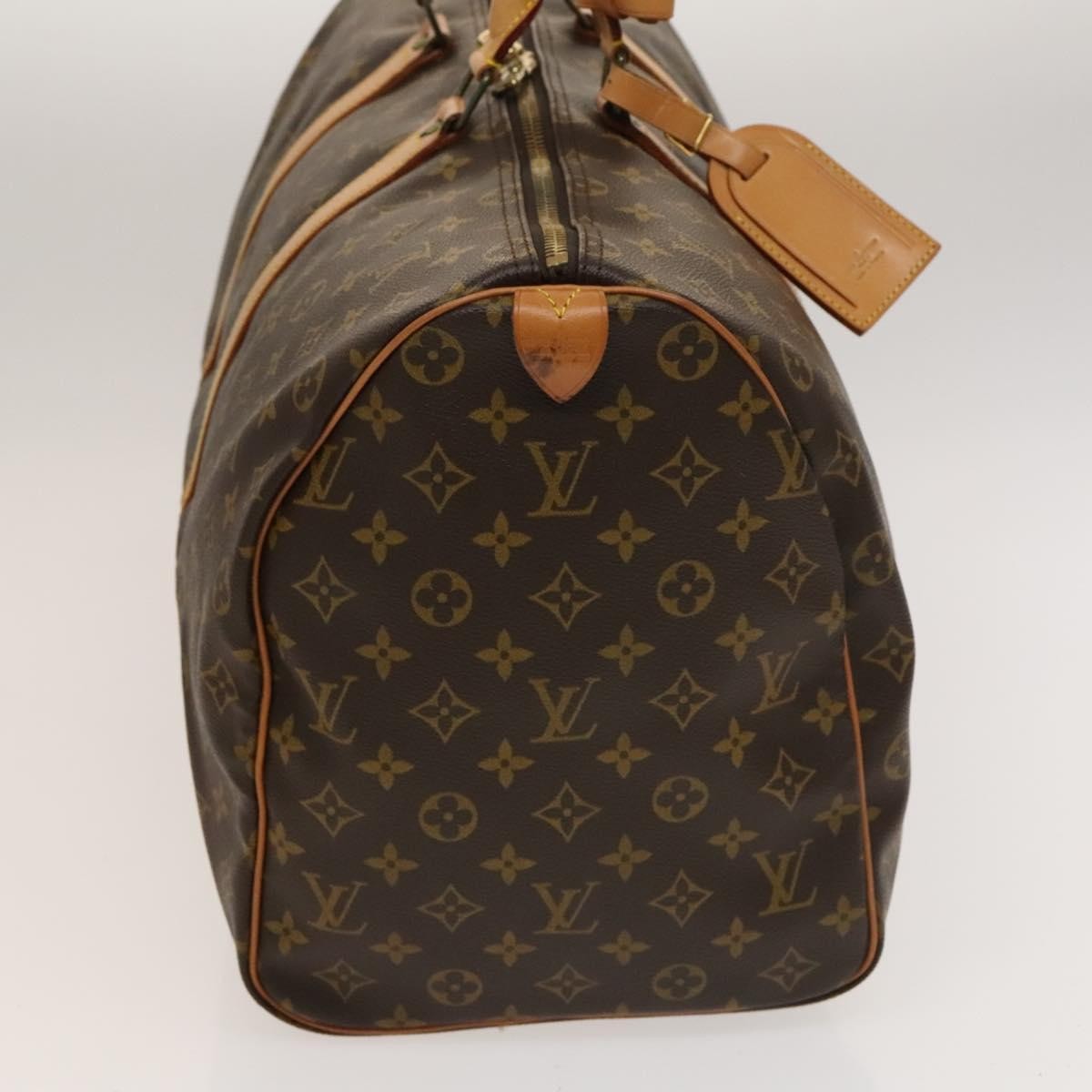 Louis Vuitton Keepall Bag Monogram Canvas, BROWN, CANVAS, Travel bag