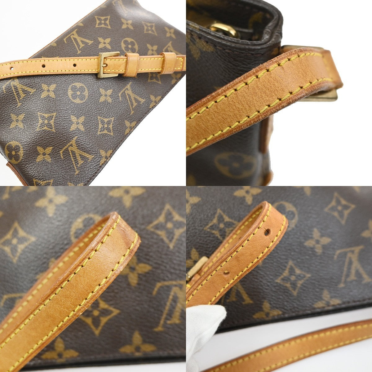 Louis Vuitton Trotteur Handbag Monogram Canvas, Brown, Canvas, Shoulder Bag