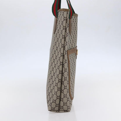 Gucci Vintage Web Strap Tote GG Coated Canvas, BEIGE, CANVAS, Tote bag