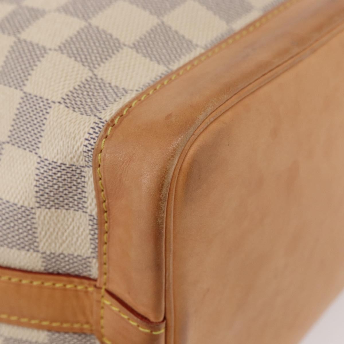 Louis Vuitton Noe Handbag Damier, White, Canvas, Handbag