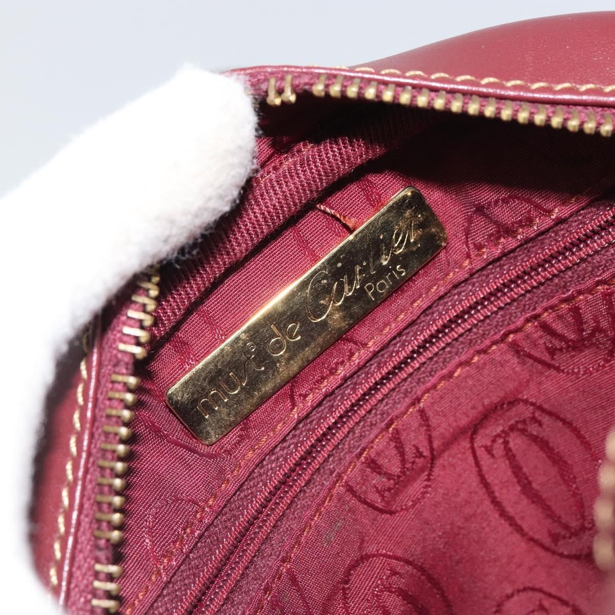 cartier Must de Cartier Shoulder Bag Leather, BURGUNDY, LEATHER, Shoulder bag