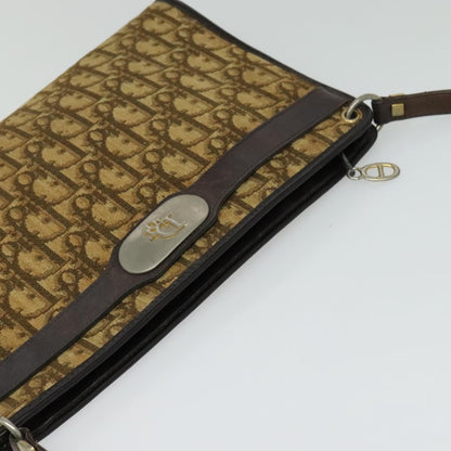 Christian Dior Vintage Trotter Shoulder Bag Canvas, BROWN, CANVAS, Shoulder bag