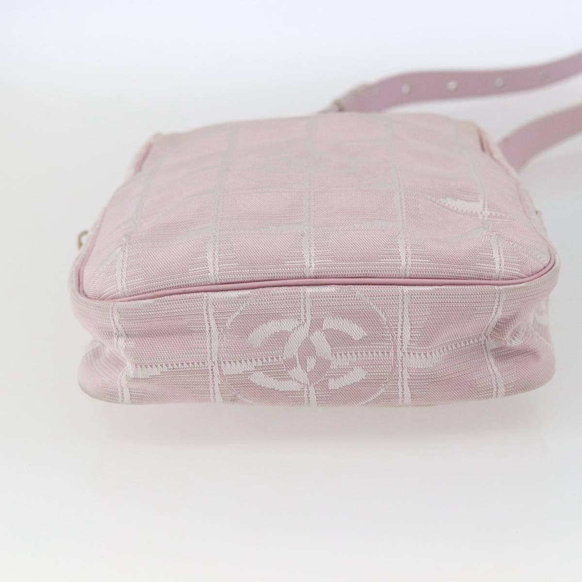 Chanel Travel Line Crossbody Bag Nylon, PINK, NYLON, Shoulder bag