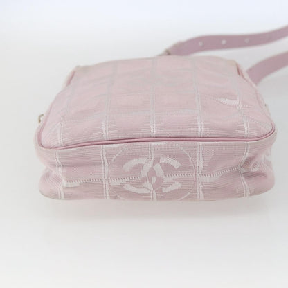 Chanel Travel Line Crossbody Bag Nylon, PINK, NYLON, Shoulder bag