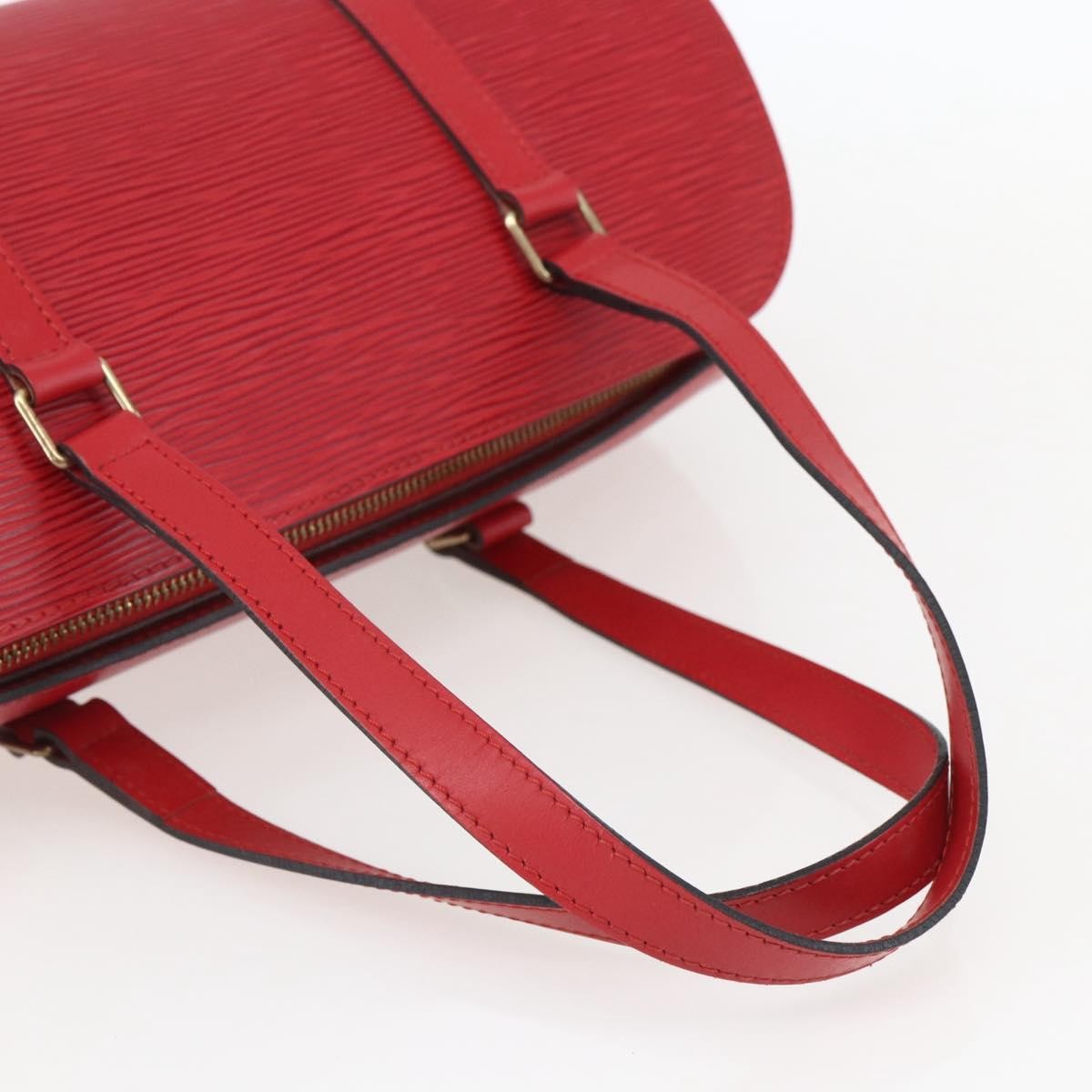 Louis Vuitton Soufflot Handbag Epi Leather, RED, LEATHER, Shoulder bag