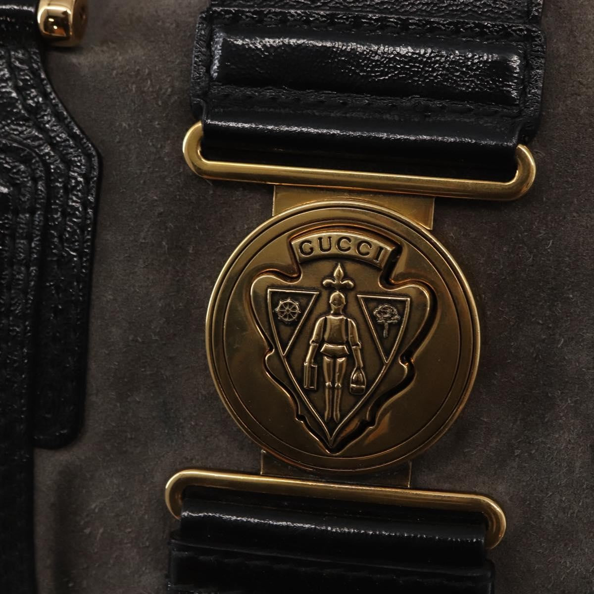 Gucci Aviatrix Satchel Suede, BLACK, SUEDE, Handbag