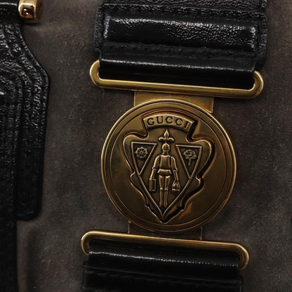 Gucci Aviatrix Satchel Suede, BLACK, SUEDE, Handbag