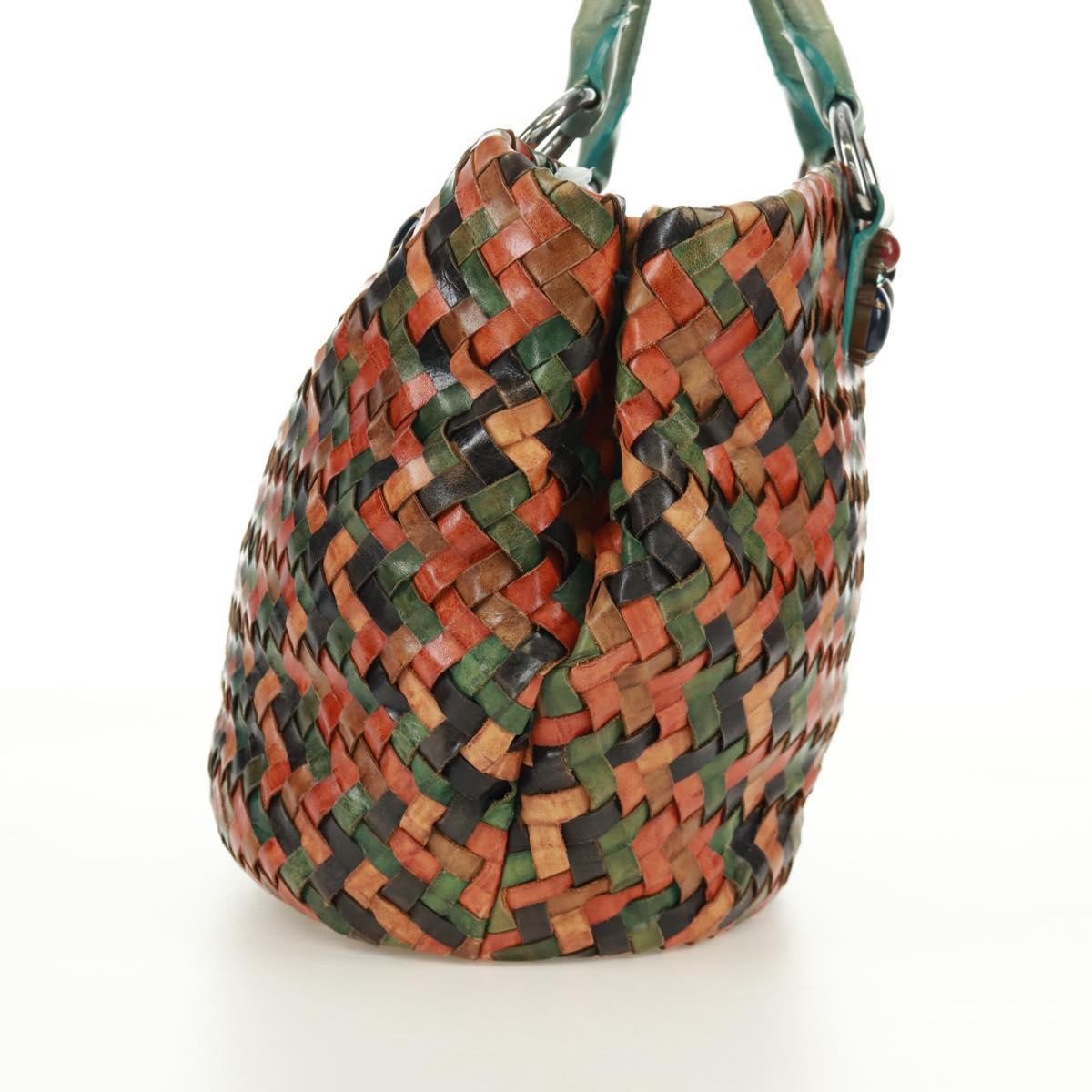 Miu Miu Chain Handle Bag Pleated Leather, Multicolour, Leather, Handbag