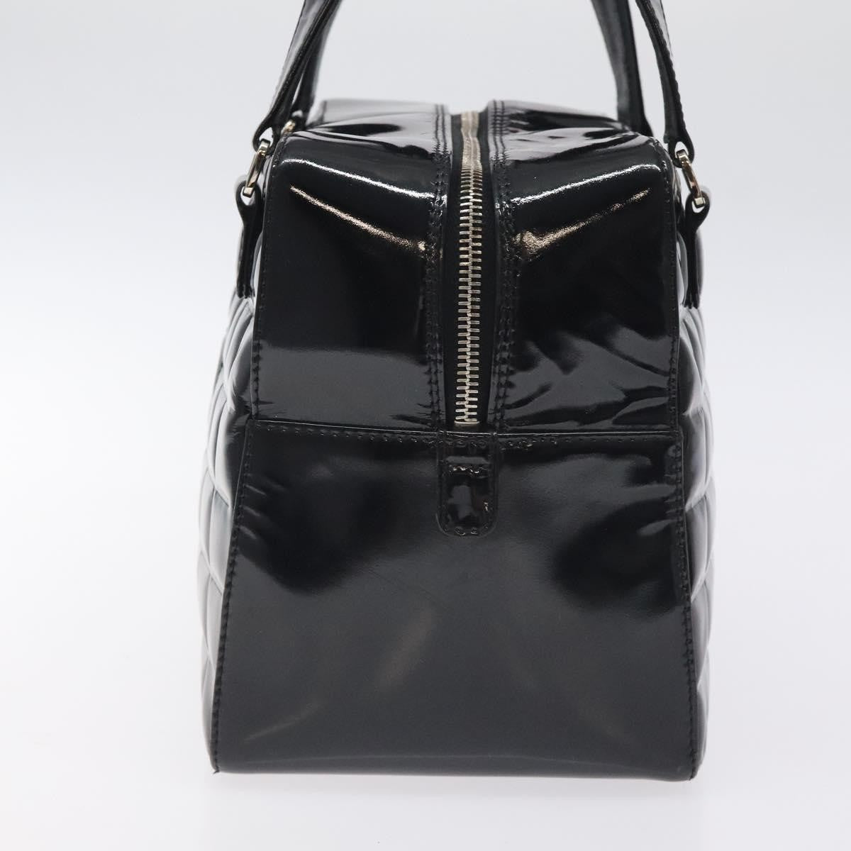 Chanel Chocolate Bar CC Bowler Bag Quilted Patent, BLACK, PATENT_LEATHER, Handbag