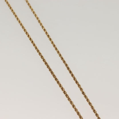 Christian Dior Vintage Logo Round Pendant Necklace Metal, GOLD, METAL, Necklace