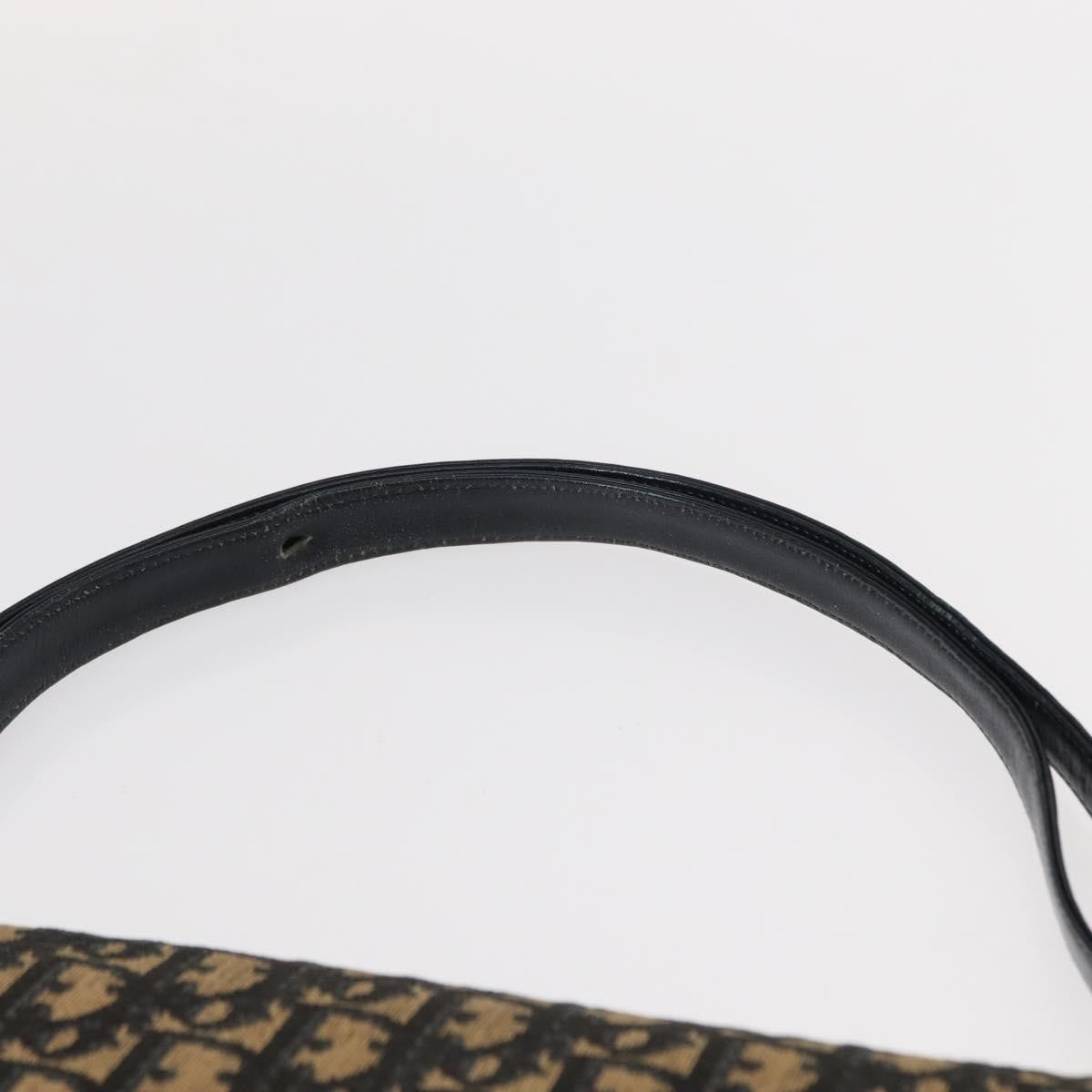 Christian Dior Vintage Trotter Shoulder Bag Canvas, NAVY, CANVAS, Shoulder bag