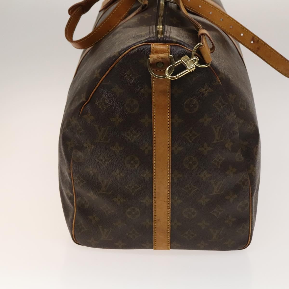 Louis Vuitton Keepall Bandouliere Bag Monogram Canvas, BROWN, CANVAS, Travel bag