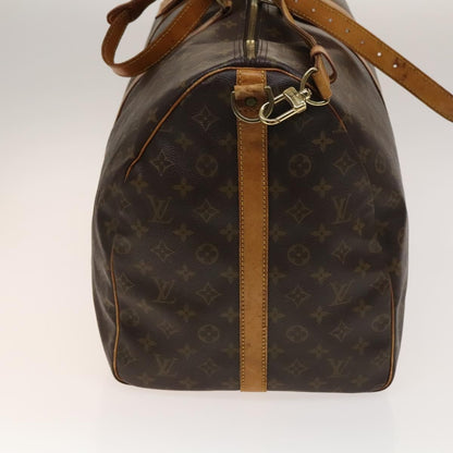 Louis Vuitton Keepall Bandouliere Bag Monogram Canvas, BROWN, CANVAS, Travel bag