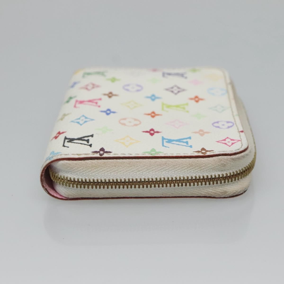 Louis Vuitton Porte-Monnaie Zippy Wallet Monogram Multicolor, White, Canvas, Wallet