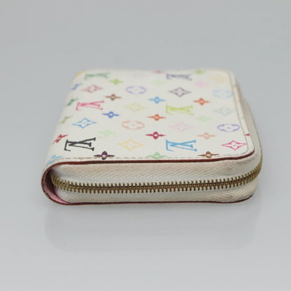 Louis Vuitton Porte-Monnaie Zippy Wallet Monogram Multicolor, White, Canvas, Wallet