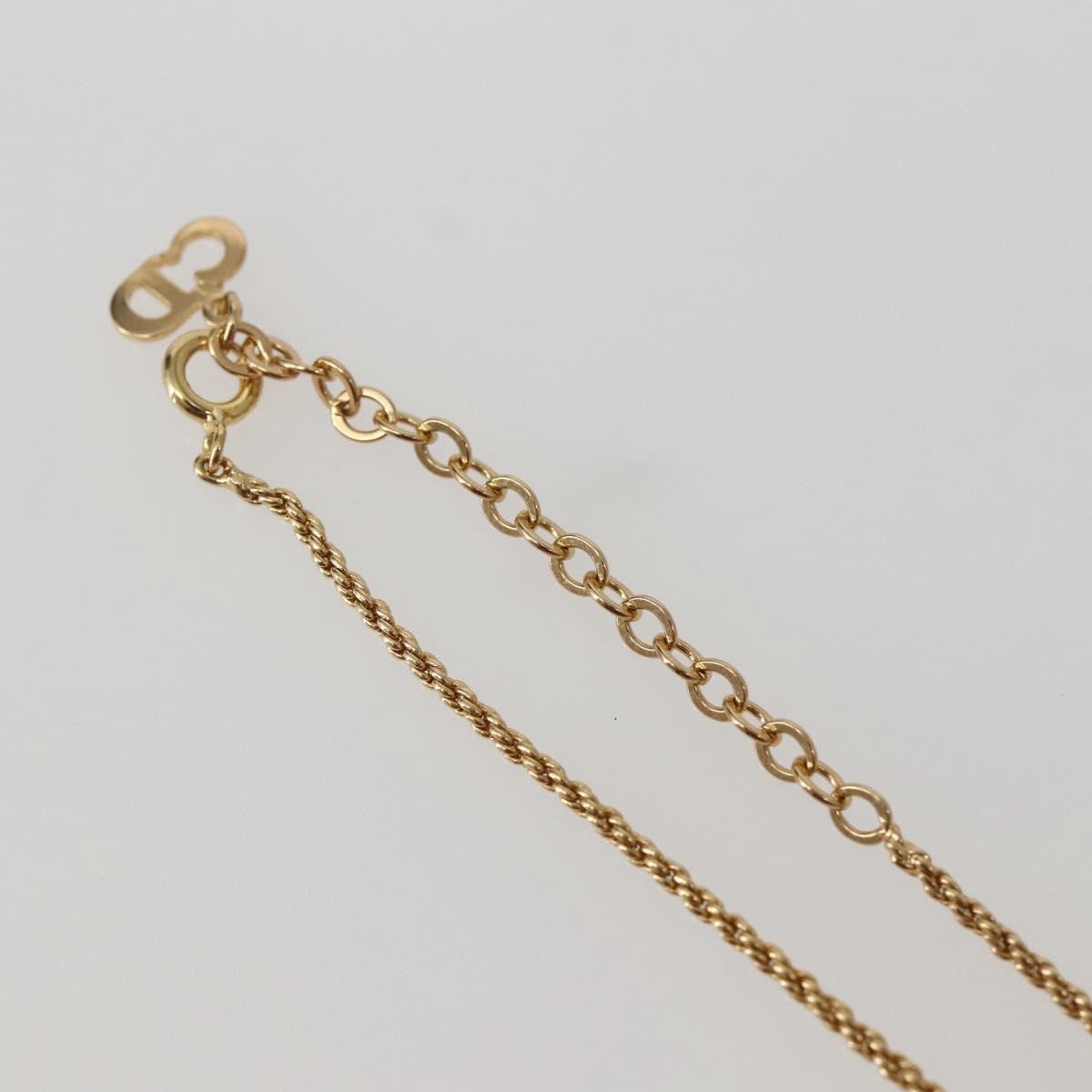 Christian Dior CD Pendant Necklace Metal, GOLD, METAL, Necklace