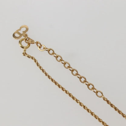 Christian Dior CD Pendant Necklace Metal, GOLD, METAL, Necklace