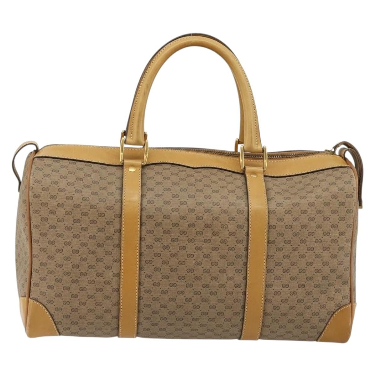 Gucci Vintage Travel bag GG Canvas, Beige, PVC, Travel Bag