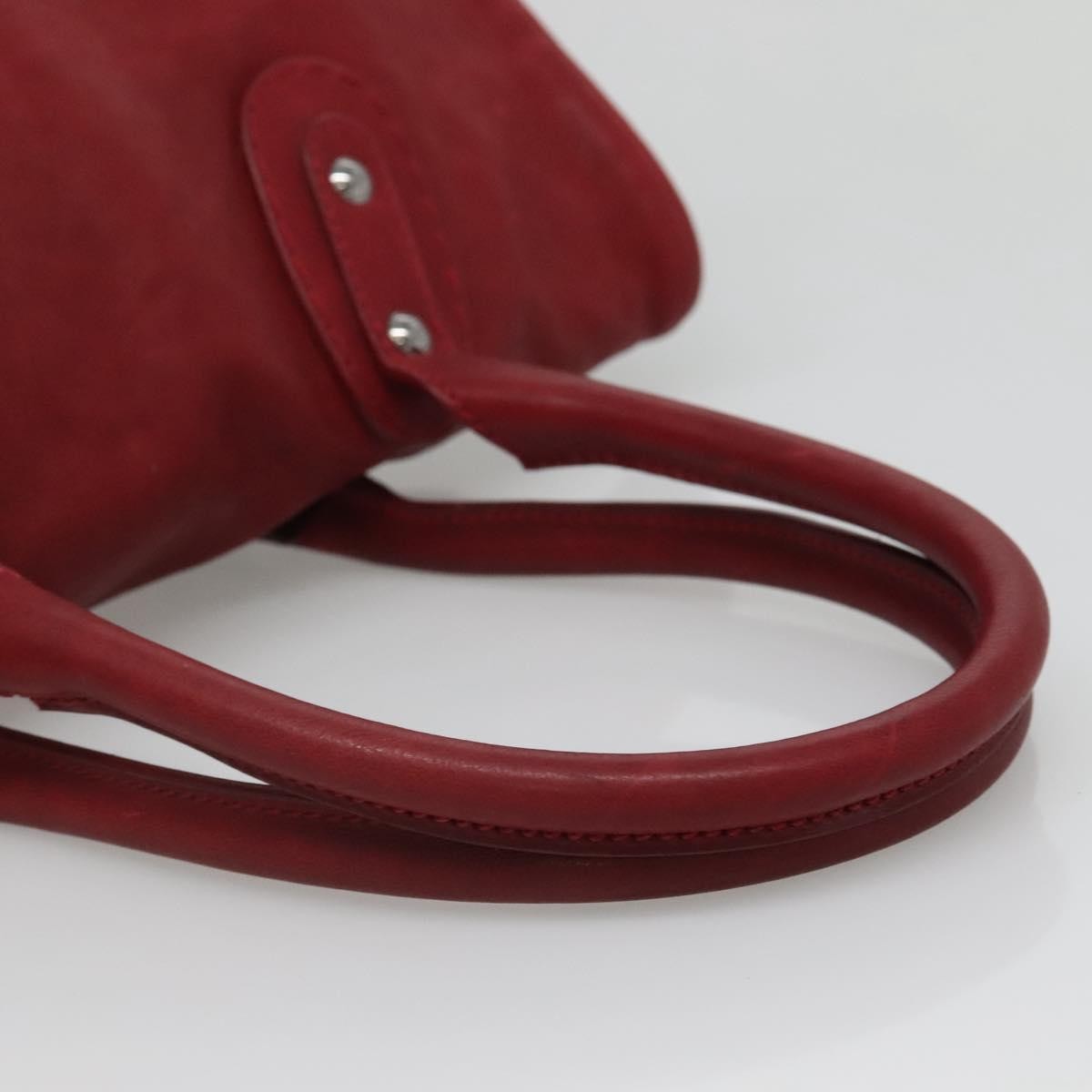 Chanel Vintage CC Turnlock Satchel Leather, RED, LEATHER, Travel bag