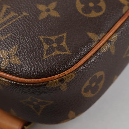 Louis Vuitton Pochette Gange Monogram Canvas, BROWN, CANVAS, Clutche & pouche