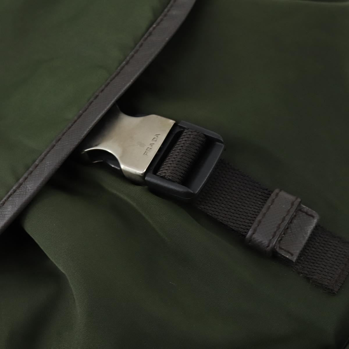 Prada Double Front Pocket Backpack Tessuto, KHAKI, NYLON, Backpack