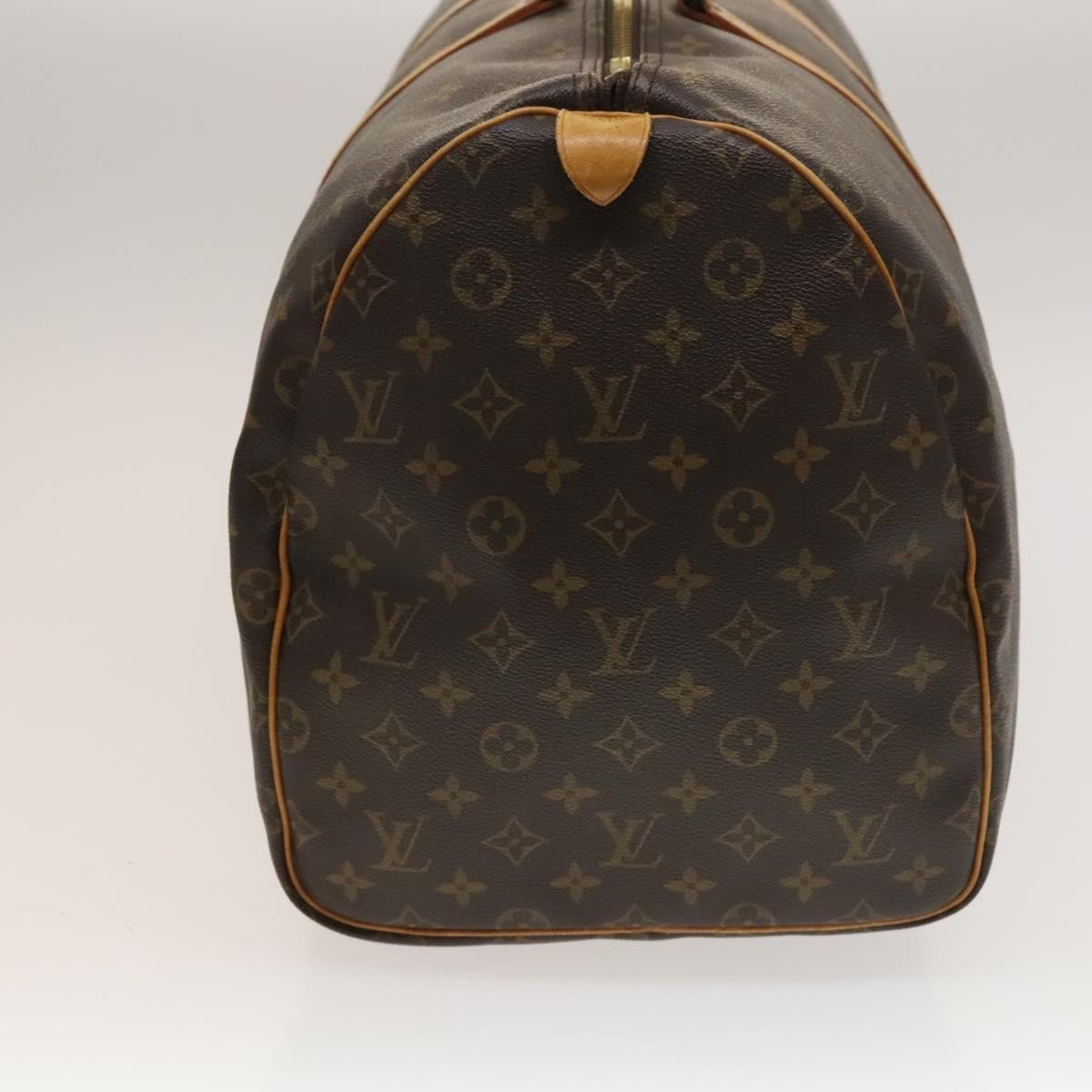 Louis Vuitton Keepall Bag Monogram Canvas, BROWN, CANVAS, Travel bag