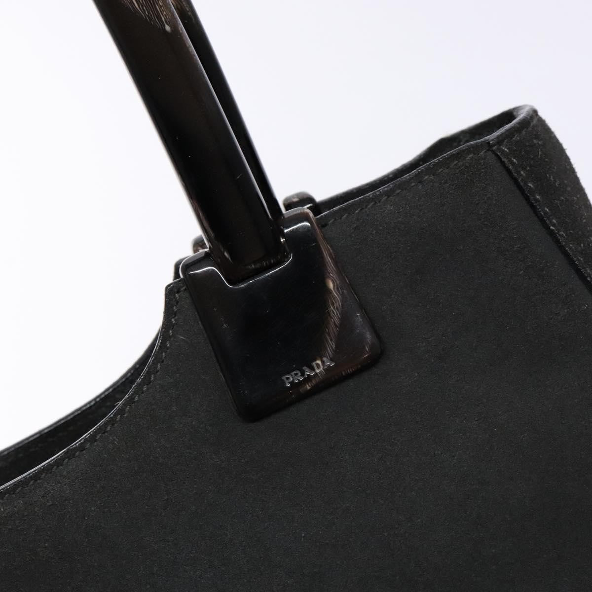 Prada Vintage Tote Suede, GRAY, SUEDE, Tote bag
