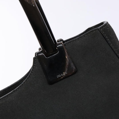 Prada Vintage Tote Suede, GRAY, SUEDE, Tote bag