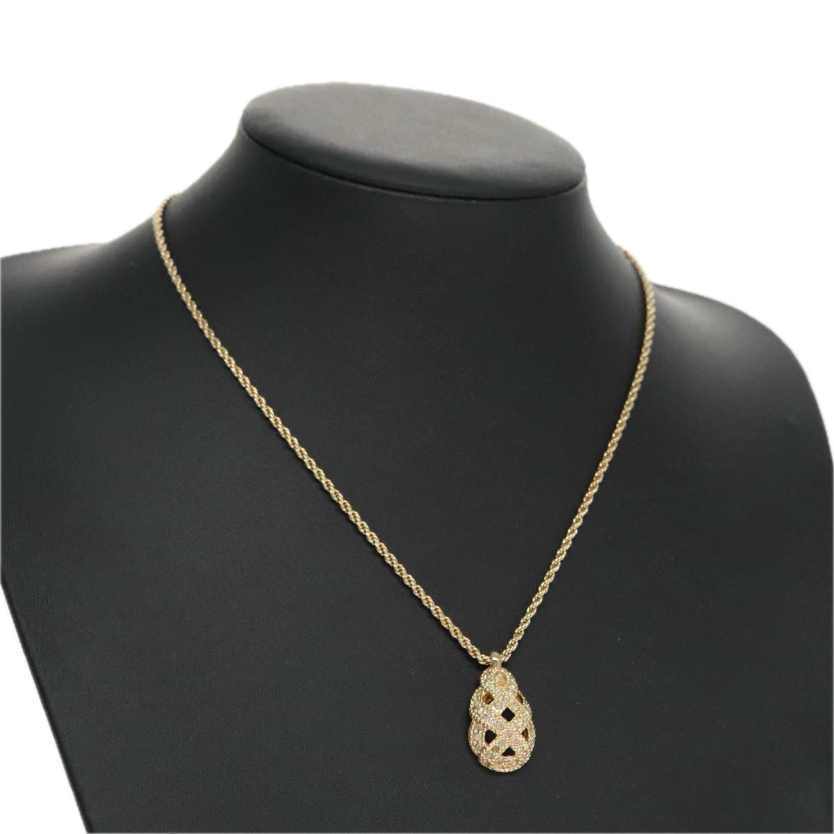 Christian Dior CD Pendant Necklace Metal, GOLD, METAL, Necklace