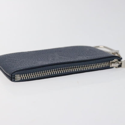 Louis Vuitton Pochette Clés Monogram Empreinte, NAVY, LEATHER, Wallets