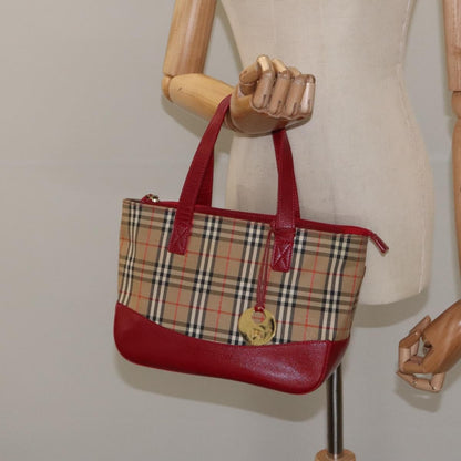 Burberry Nova Check Handbag Nova Check Canvas and leather, BEIGE, CANVAS, Handbag