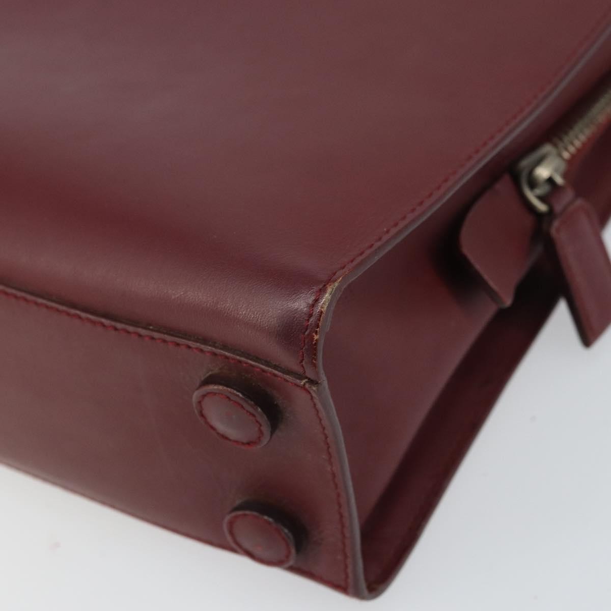 Prada Vintage Handbag Leather, BURGUNDY, LEATHER, Handbag
