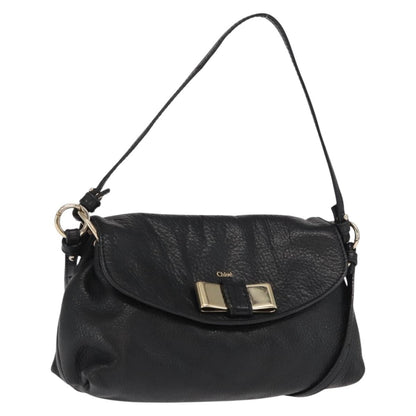 Chloe Lily Shoulder bag Leather, BLACK, LEATHER, Shoulder bag