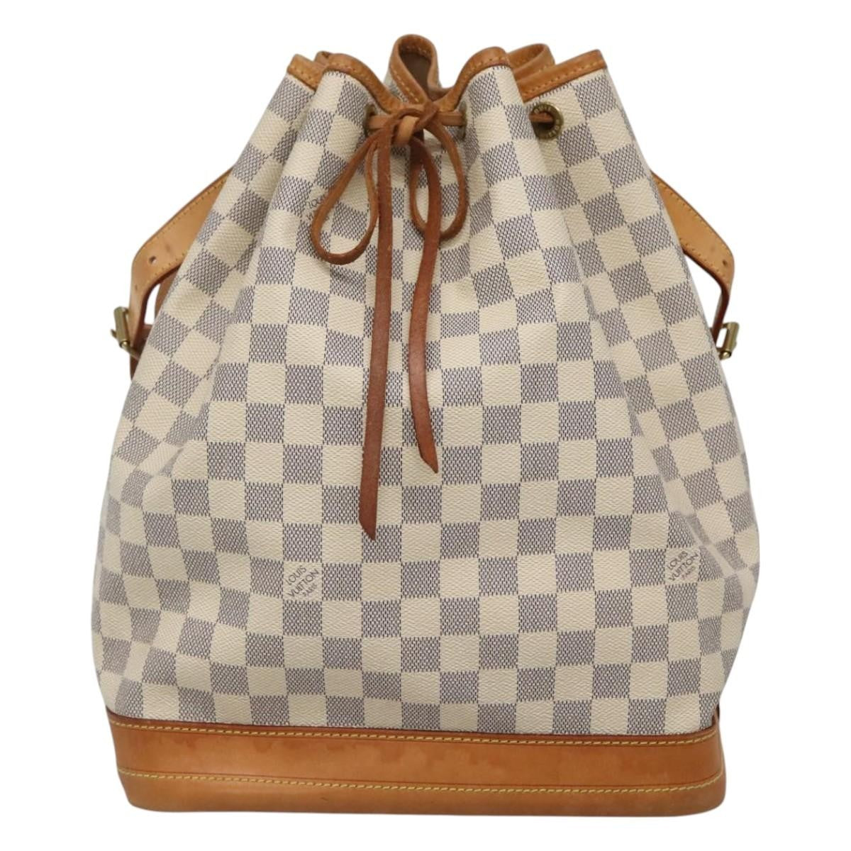 Louis Vuitton Noe Handbag Damier, White, Canvas, Shoulder Bag