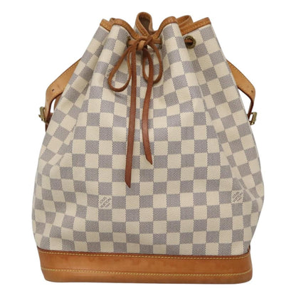 Louis Vuitton Noe Handbag Damier, White, Canvas, Shoulder Bag