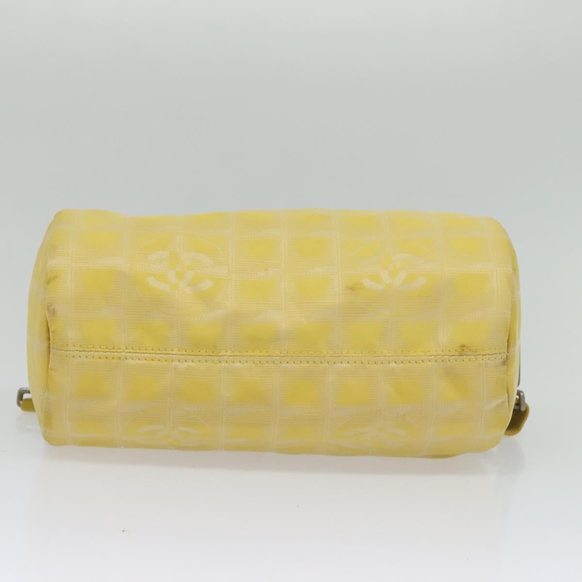 Chanel Travel Line Barrel Bag Nylon, YELLOW, NYLON, Travel bag
